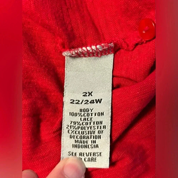 Catherine’s size 2X 22/24 plus size women’s red top - Picture 3 of 7